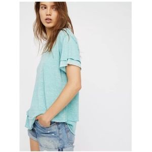 We The Free Cloud 9 Oversized Tee Turquoise M